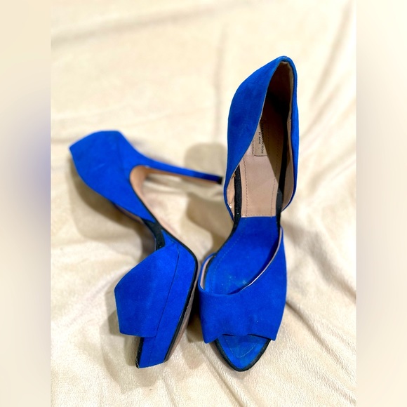 Zara Suede Electric Platform Heels - Picture 2 of 3